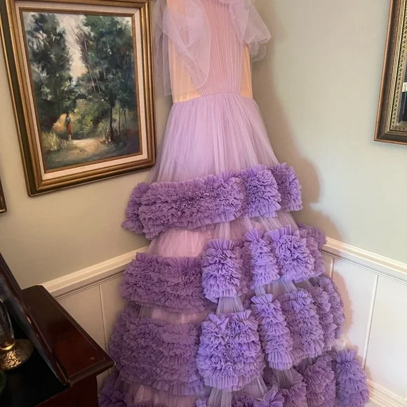 Christian Siriano purple Dress Gown US8 M L princess costume PROM Medium - Picture 11 of 16